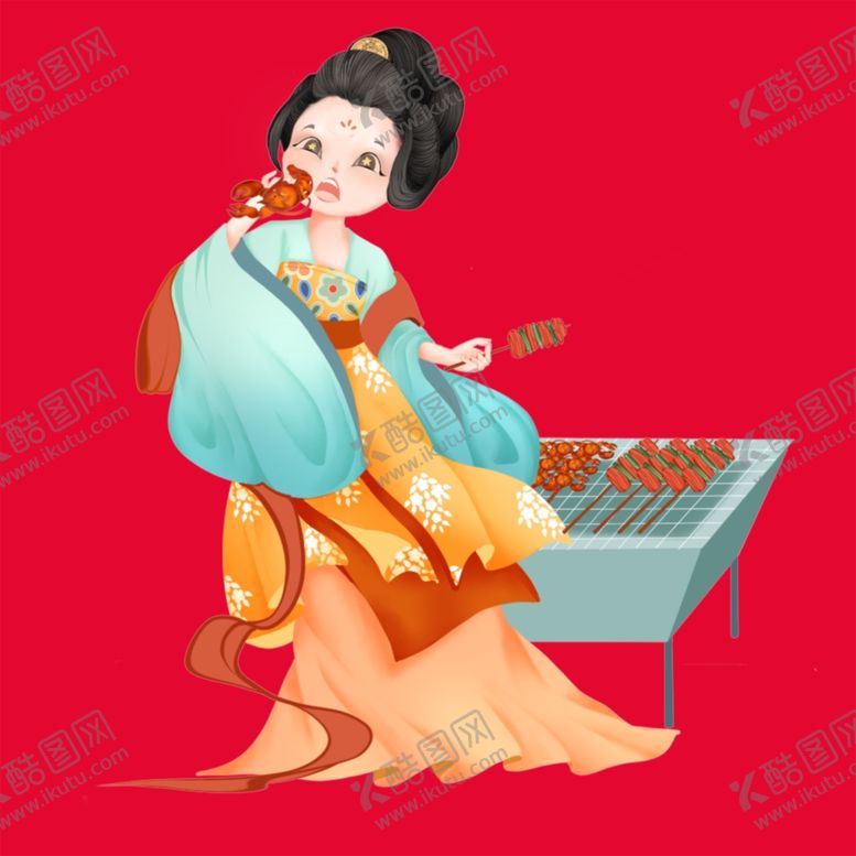 编号：42116401150053352224【酷图网】源文件下载-手绘古代仕女