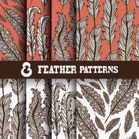 羽毛图案素材集合