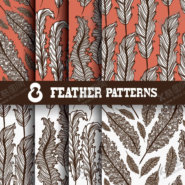 编号：47082611210346247155【酷图网】源文件下载-羽毛图案素材集合