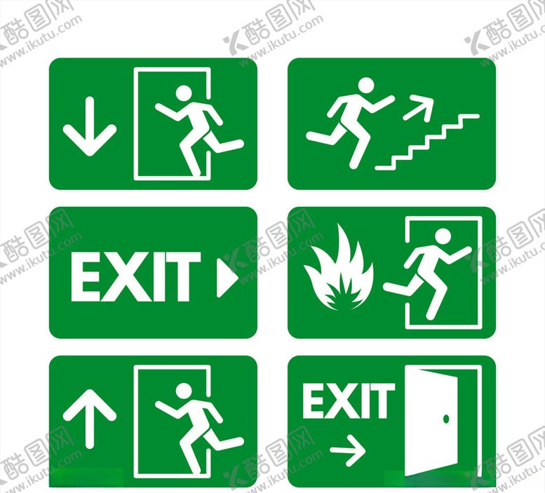 编号：23605209122313298707【酷图网】源文件下载-绿色安全出口