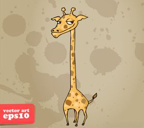 卡通长颈鹿