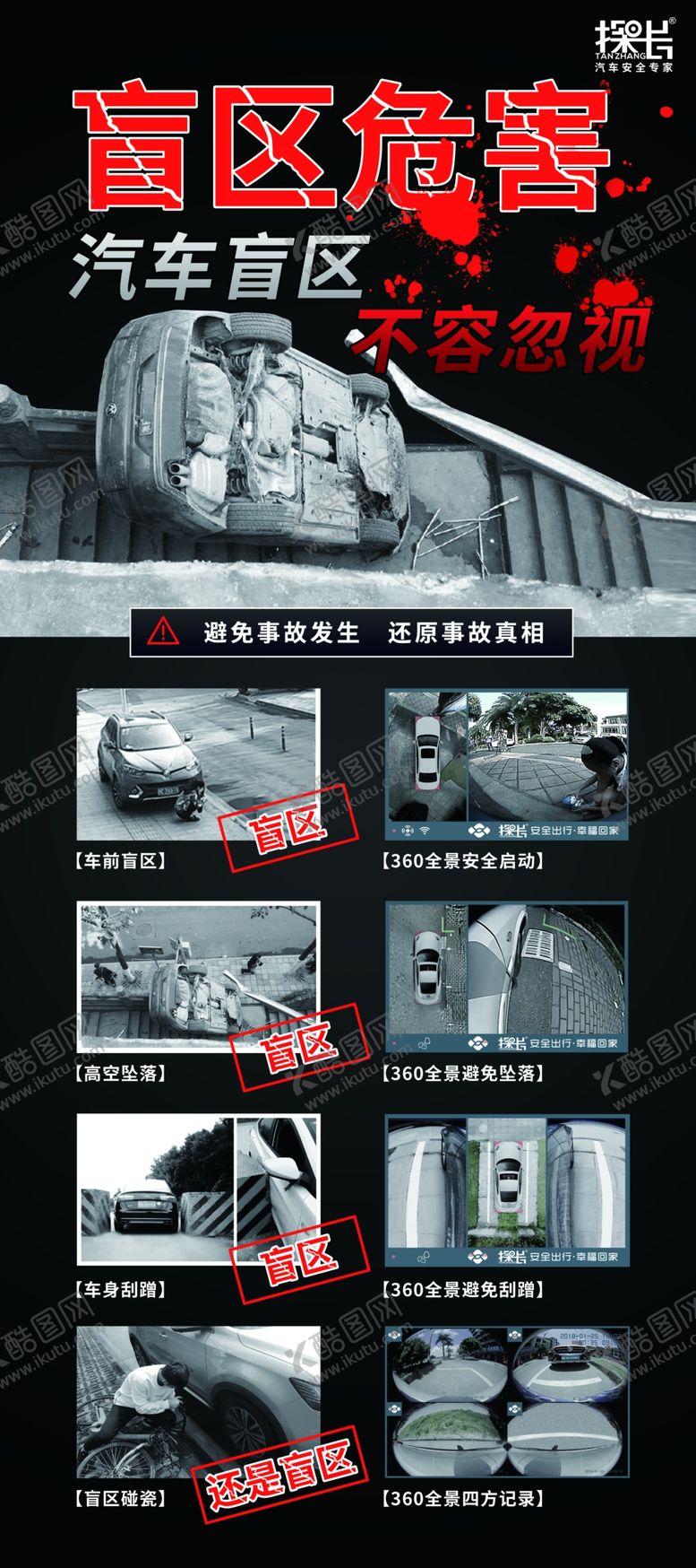 编号：43455101250305372493【酷图网】源文件下载-探长汽车盲区危害