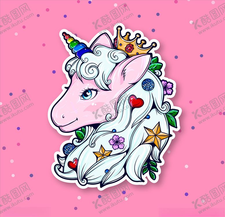 编号：17109909281156148652【酷图网】源文件下载-粉色独角兽