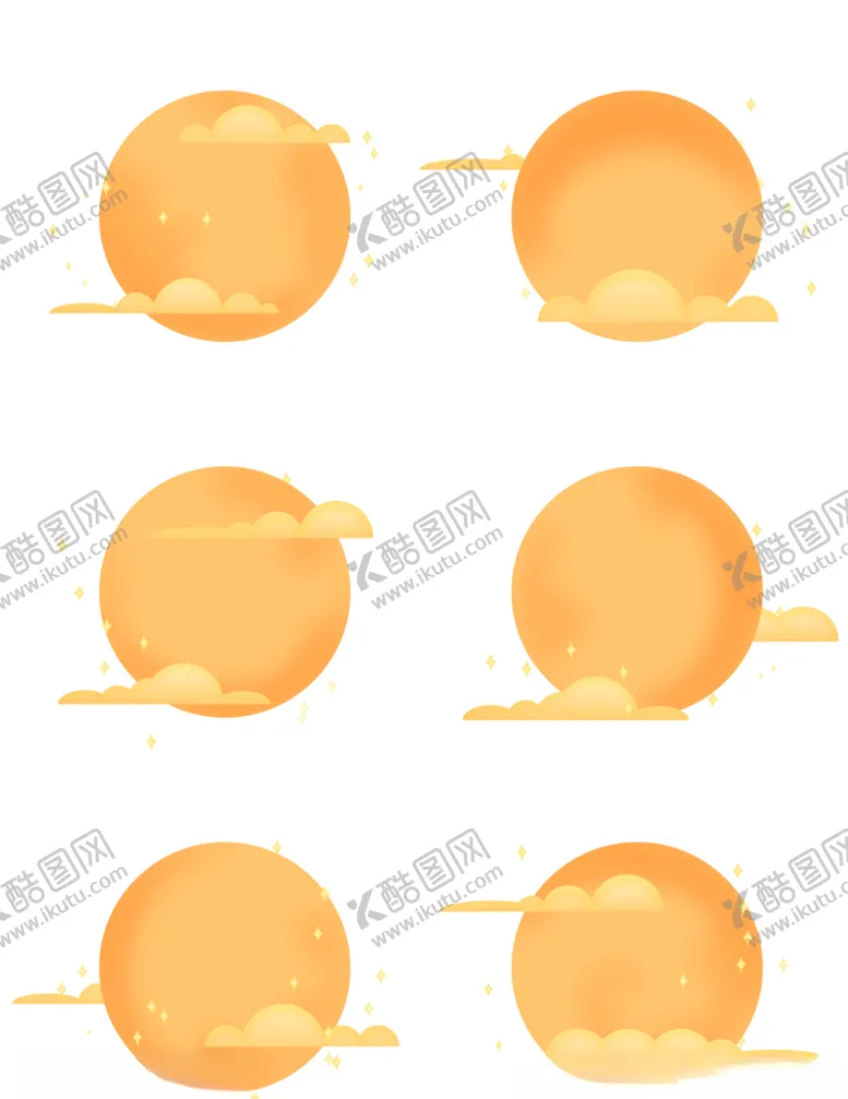 编号：58061205132037482557【酷图网】源文件下载-中秋佳节满月月亮云朵矢量中秋素