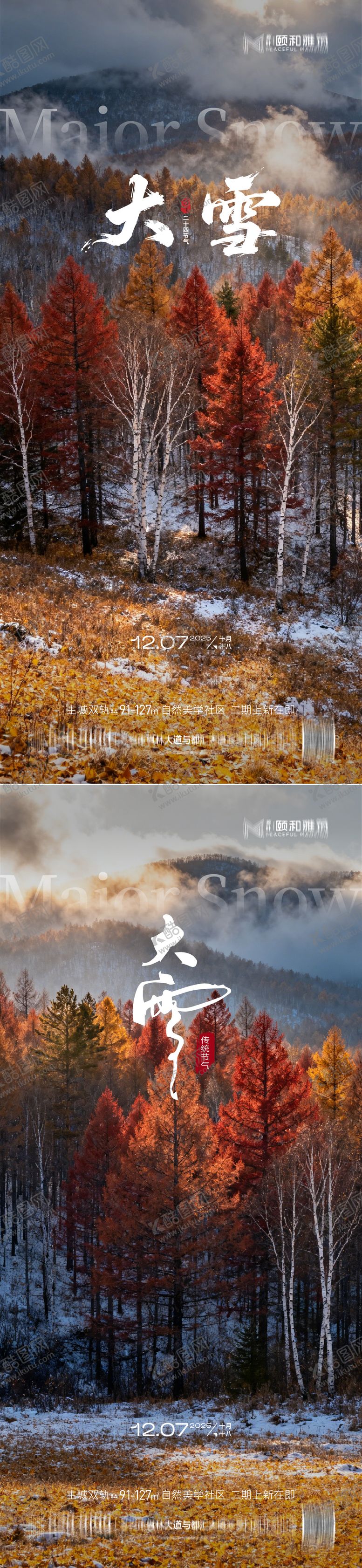 编号：62742612020207056291【酷图网】源文件下载-大雪节气海报