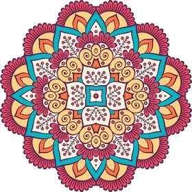 彩色复古花纹免抠图欧式背景png