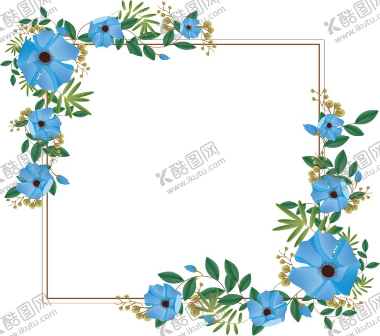 编号：54062010311820483541【酷图网】源文件下载-水彩花环素材花环素材彩色花