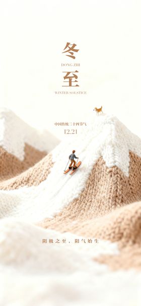 24节气创意海报冬至海报
