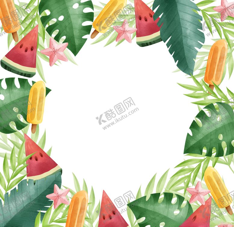 编号：13829810222345064847【酷图网】源文件下载-夏季花圈多彩背景