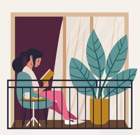娱乐休闲活动手绘Ai矢量插图
