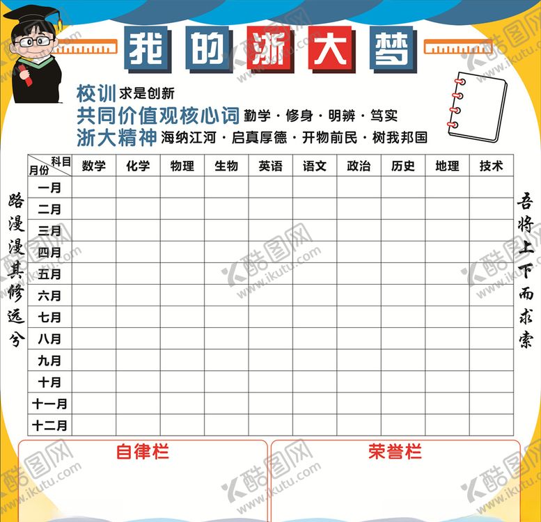 编号：48956610010605094557【酷图网】源文件下载-孩子自律表