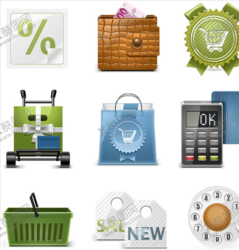 编号：86153210291013333821【酷图网】源文件下载-矢量超市元素