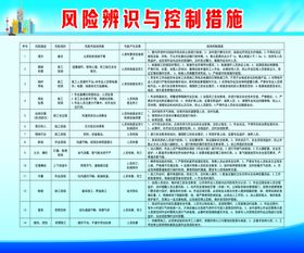 风险辨识与控制措施