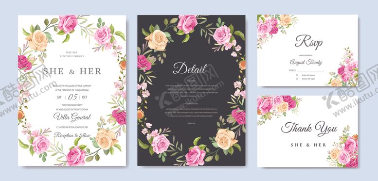 编号：29251911012143358516【酷图网】源文件下载-花卉卡片