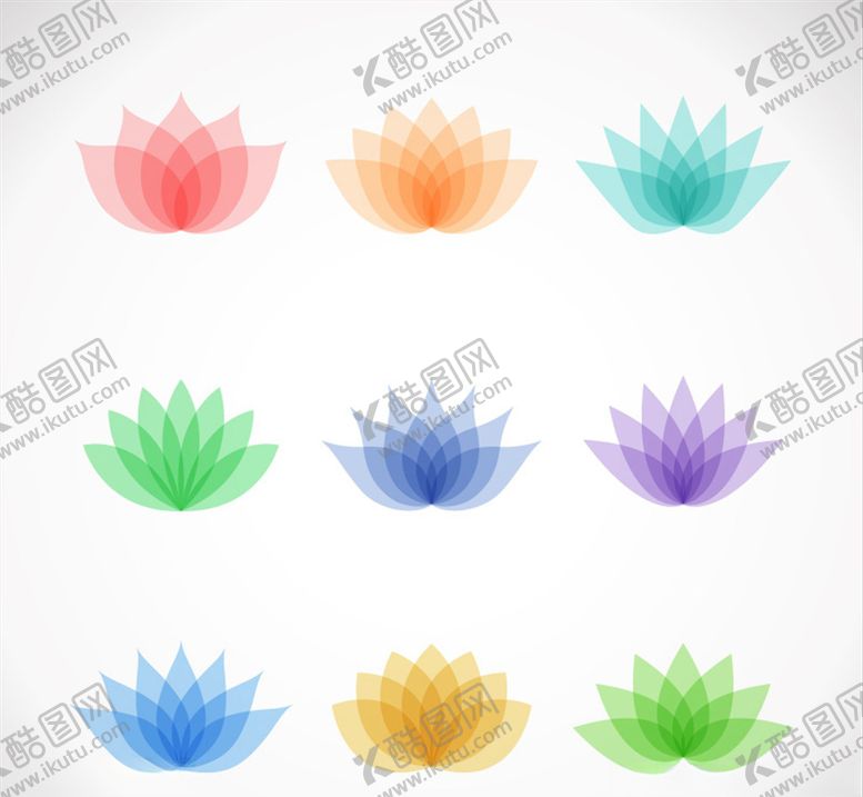 编号：84091509172254578363【酷图网】源文件下载-抽象荷花设计矢量素材