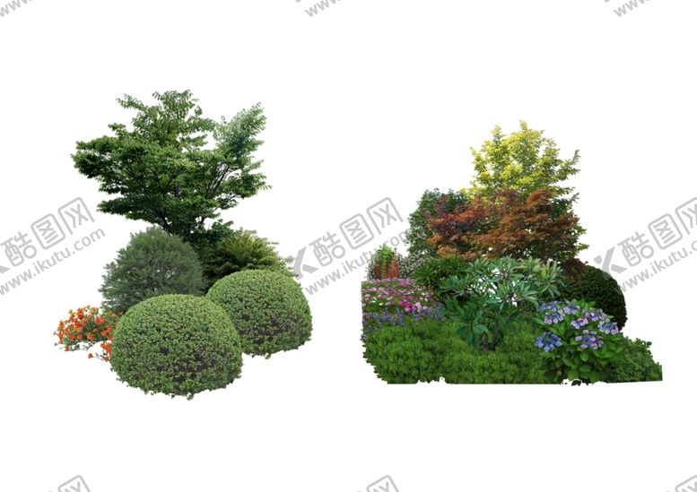 编号：12628907041233531790【酷图网】源文件下载-景观设计植物树木组团素材贴图