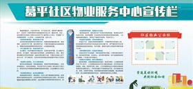 物业服务管理展板和谐小区