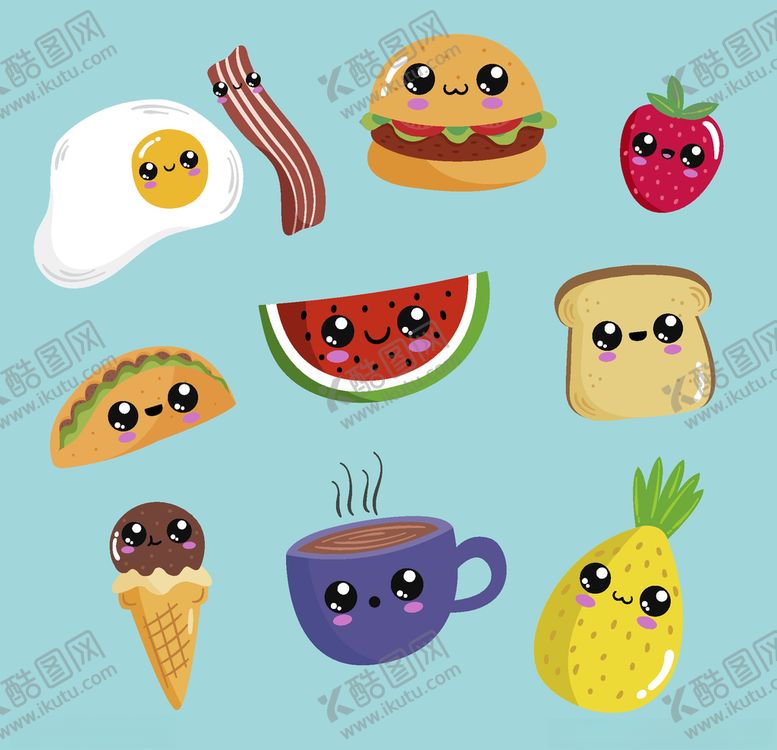 编号：34460510101541161547【酷图网】源文件下载-可爱食物