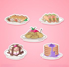 美味食物AI矢量图AI设计素材