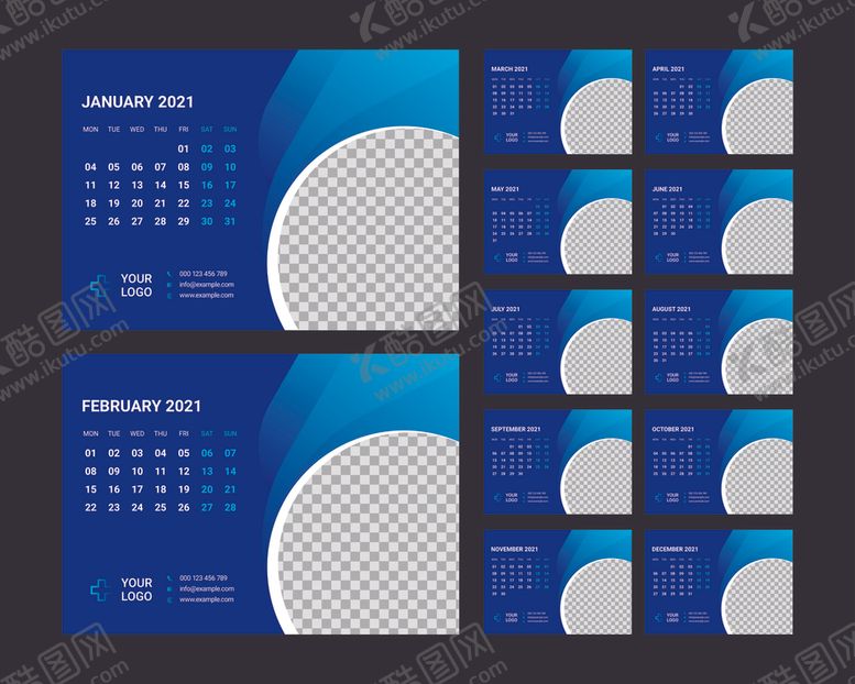 编号：56241710310049435100【酷图网】源文件下载-2021年日历