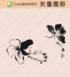 线稿剪影壁纸简洁手绘女人古典花纹生活男人