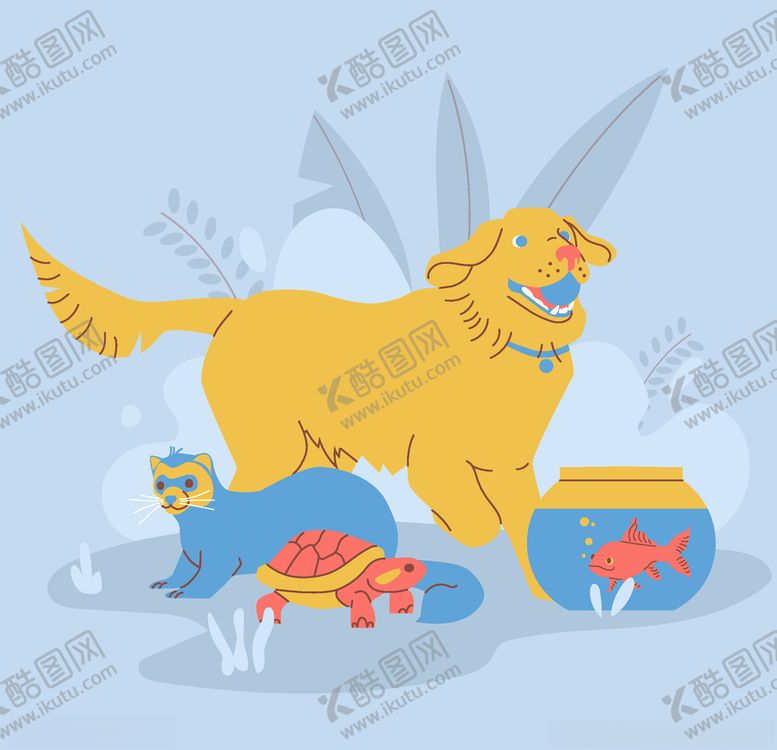 编号：36110210310158235300【酷图网】源文件下载-矢量可爱宠物