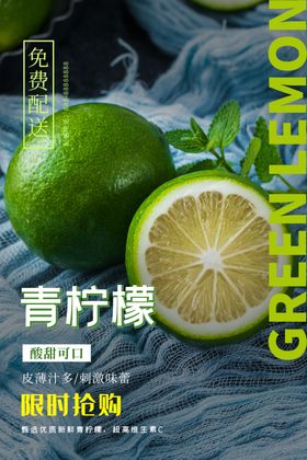 柚子水果果实宣传海报素材