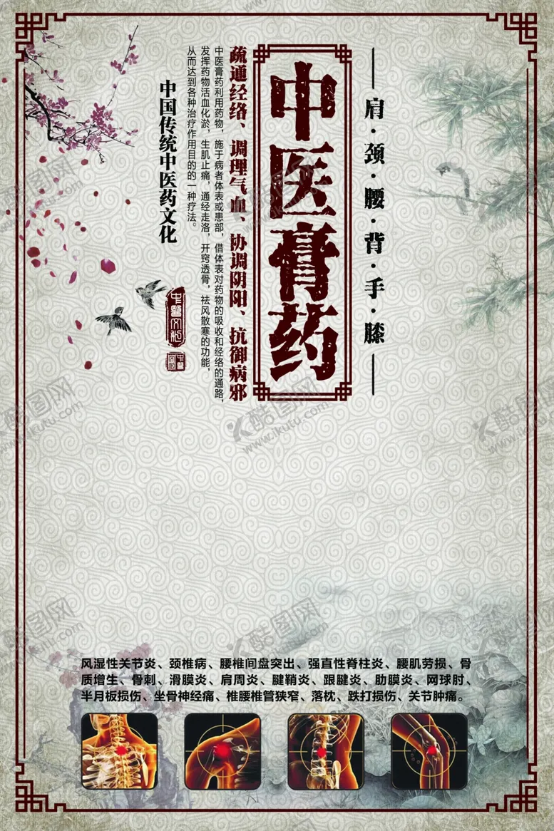 编号：73852504161457069227【酷图网】源文件下载-中医膏药传统复古活动海报素材