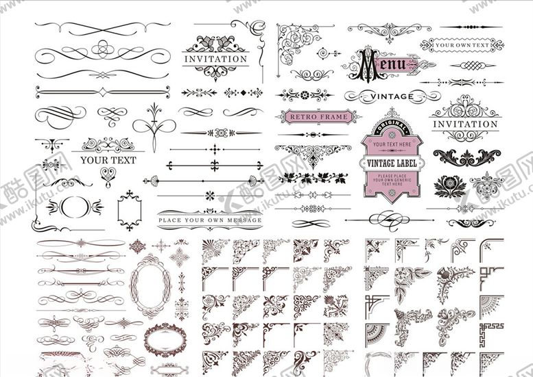 编号：72704709292004545355【酷图网】源文件下载-欧式花纹边框