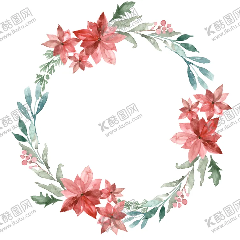 编号：22590901260929077953【酷图网】源文件下载-圣诞节情人节花环