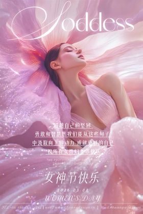38妇女节女神节快乐海报