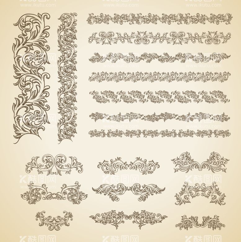 编号：23766412071945265396【酷图网】源文件下载-矢量欧式花纹花边