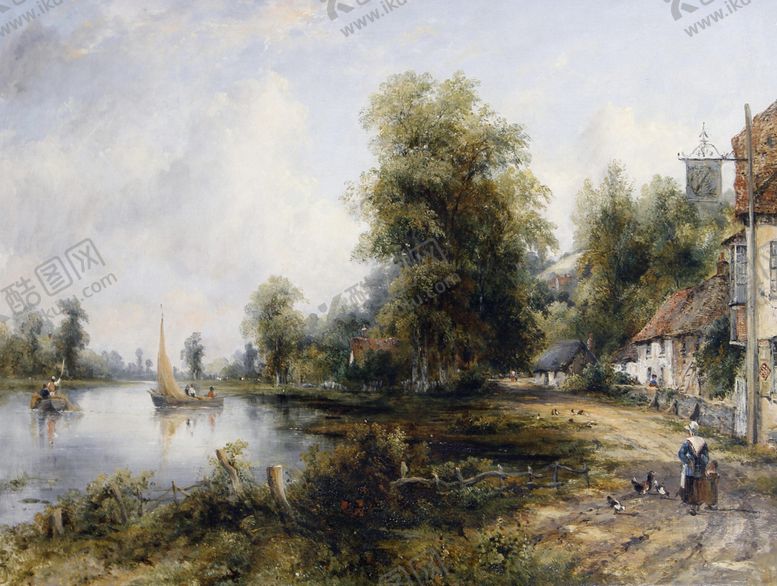 编号：39510809090553435574【酷图网】源文件下载-复古风景油画