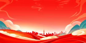 党建背景企业展板制度宣传