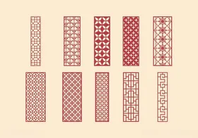 中式镂空雕花隔断