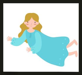 手绘女孩女人美优雅漂亮