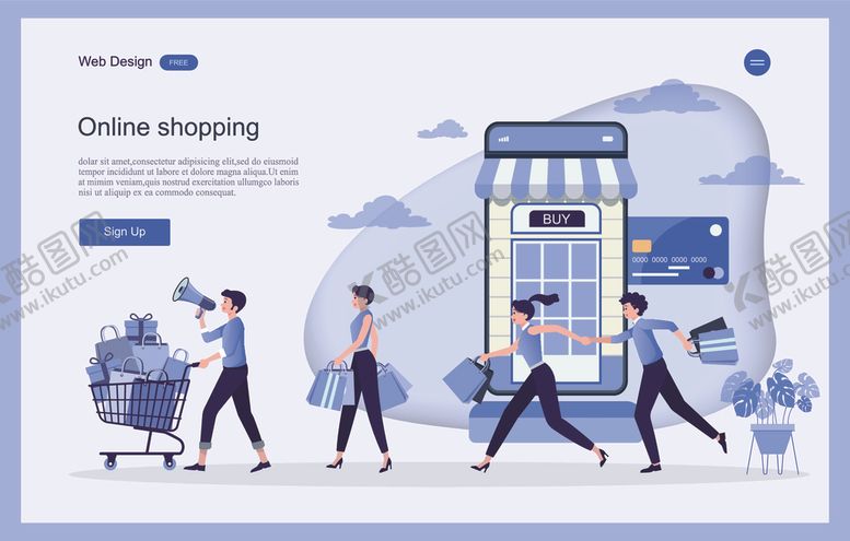 编号：67958811020225465830【酷图网】源文件下载-线上购物场景中的人物互动