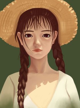 插画素材植物扁平风格卡通壁纸