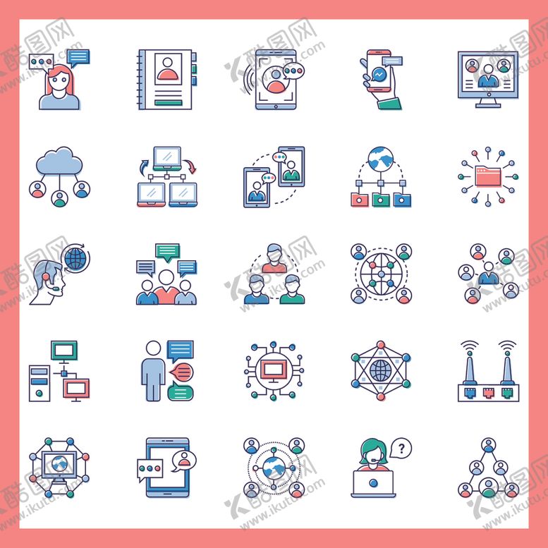 编号：40999911010539523489【酷图网】源文件下载-科技相关图标集合