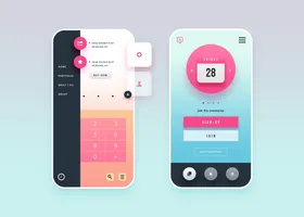 扁平插画小清新风格app页面(7)