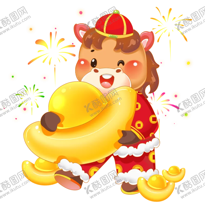 编号：82522008130958475698【酷图网】源文件下载-马年春节2026金元宝烟花场景