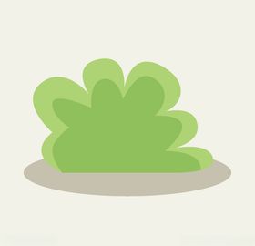 卡通草丛