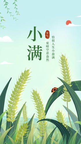 小满闪屏传统节气微信海报朋友圈