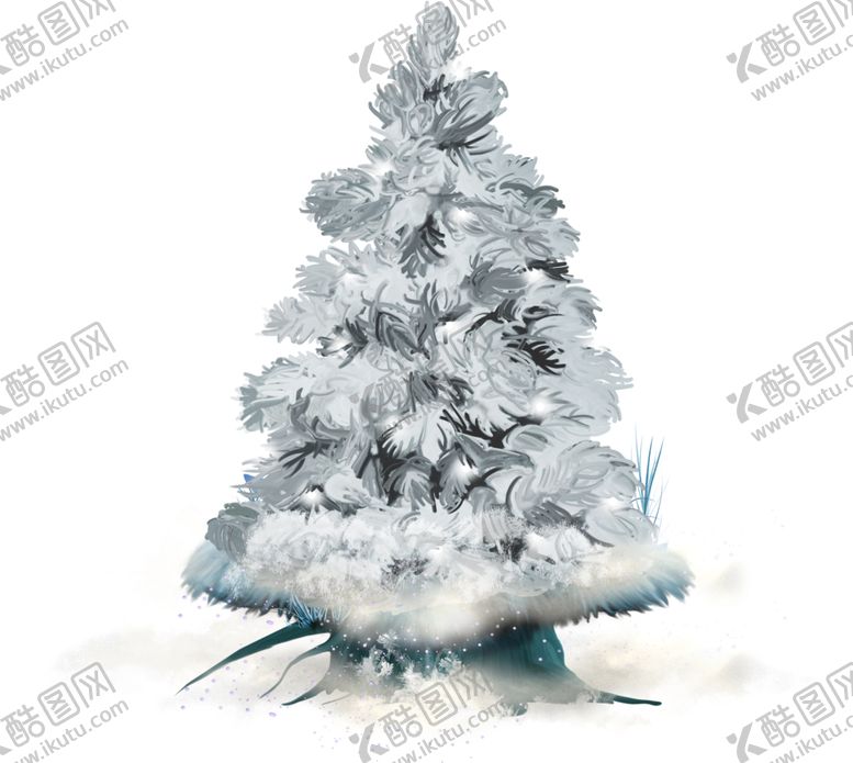 编号：57714202122053095167【酷图网】源文件下载-冰雪覆盖的松树