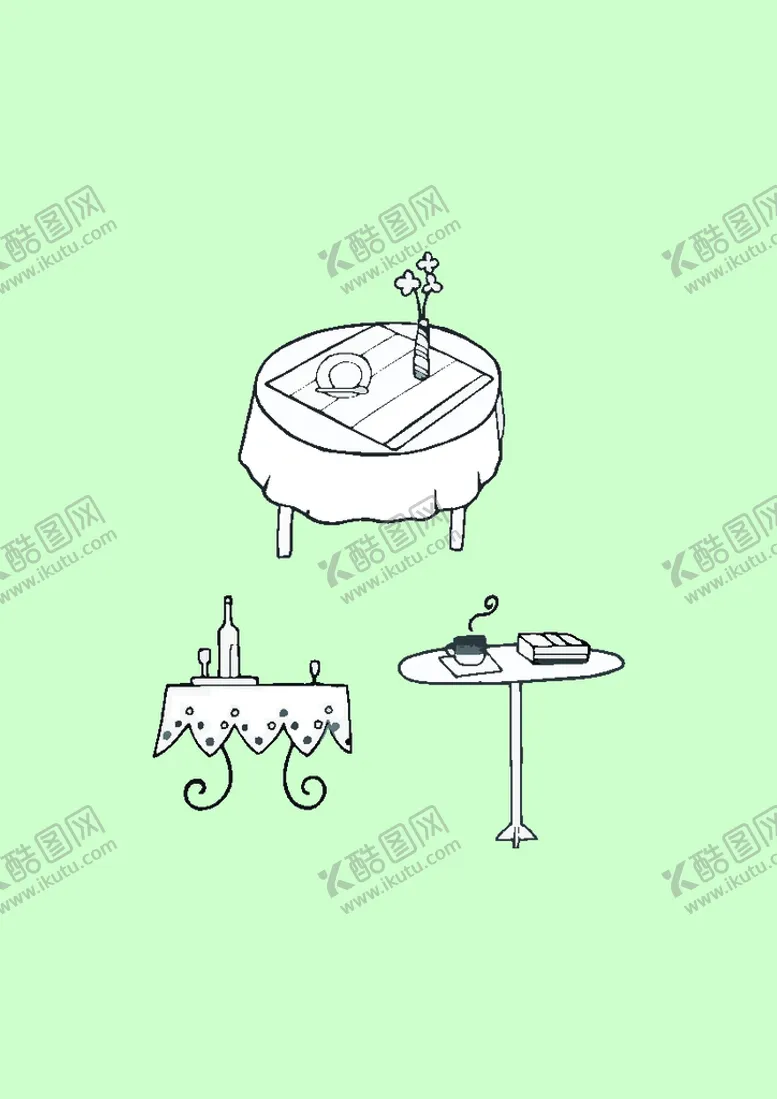 编号：34246201200456178863【酷图网】源文件下载-简笔画桌子