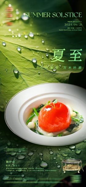 夏至节气海报季二十四荷叶美食