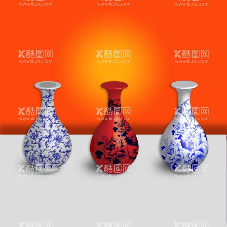 编号：84513903171354433014【酷图网】源文件下载-花瓶青花瓷瓷器文化