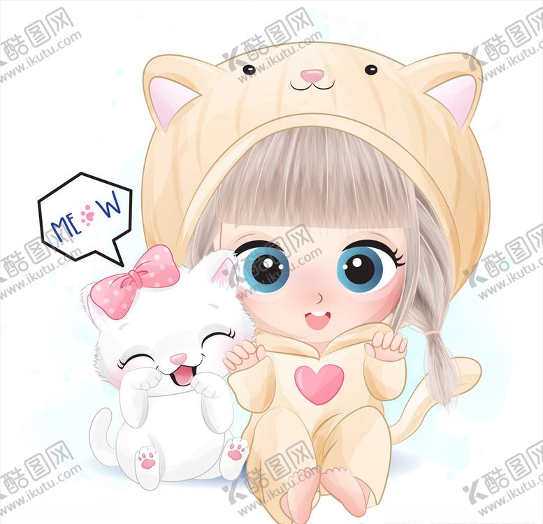 编号：50440509210642271243【酷图网】源文件下载-卡通小女孩