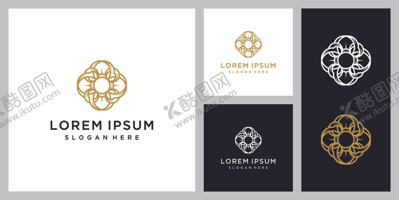 花朵图标企业logoVI识形