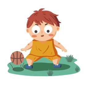 运动手绘人物免抠元素